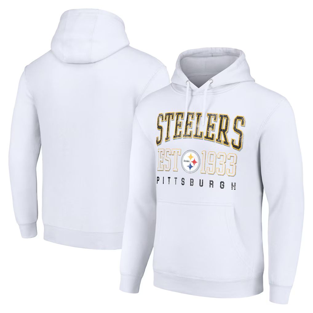 Men 2026 NFL Pittsburgh Steelers White Hoodie hooded style 03->pittsburgh steelers->NFL Jersey
